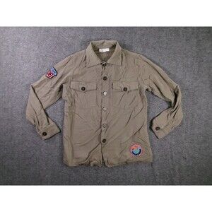 Dance and Marvel Shirt Womens Small Olive Green Button Up Route 66 California